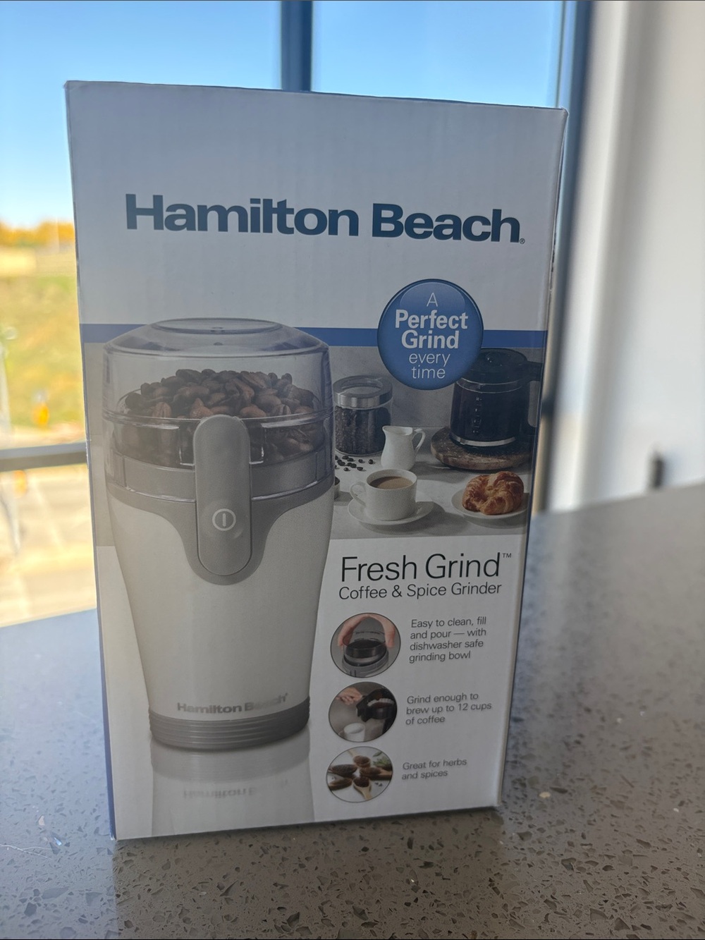 Hamilton Beach White Fresh Grind Coffee & Spice Grinder